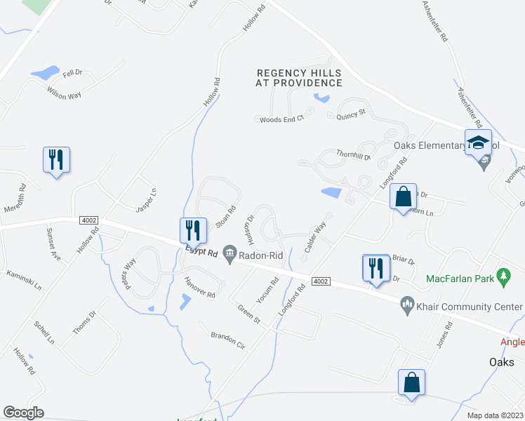map of restaurants, bars, coffee shops, grocery stores, and more near 199 Hudson Drive in Phoenixville