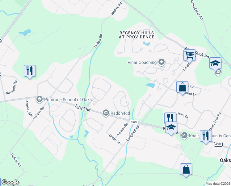 map of restaurants, bars, coffee shops, grocery stores, and more near 190 Hudson Drive in Phoenixville