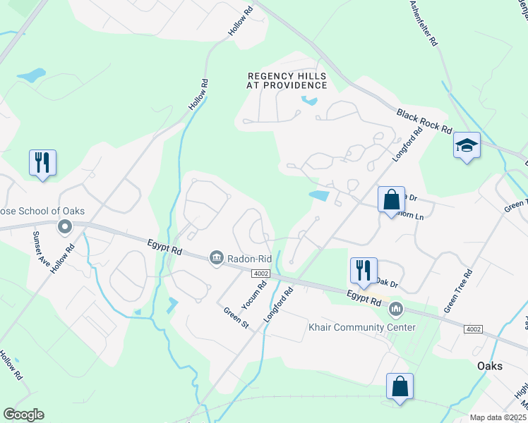 map of restaurants, bars, coffee shops, grocery stores, and more near 230 Hudson Drive in Phoenixville