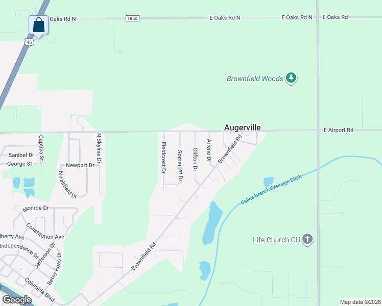 map of restaurants, bars, coffee shops, grocery stores, and more near 2602 Clifton Drive in Urbana
