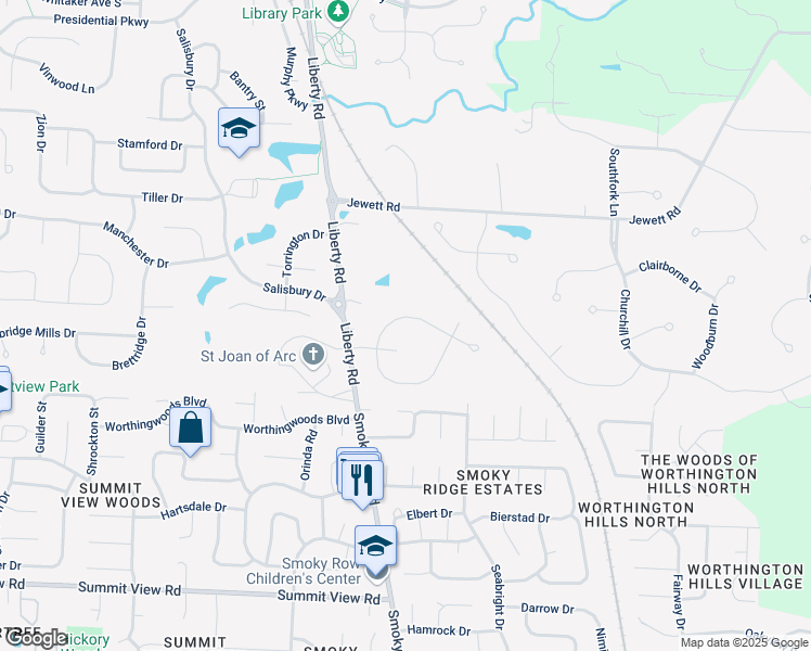 map of restaurants, bars, coffee shops, grocery stores, and more near 2962 Plymouth Court in Powell