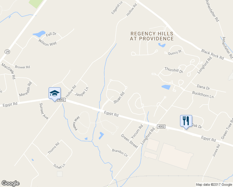 map of restaurants, bars, coffee shops, grocery stores, and more near 34 Thayer Way in Phoenixville