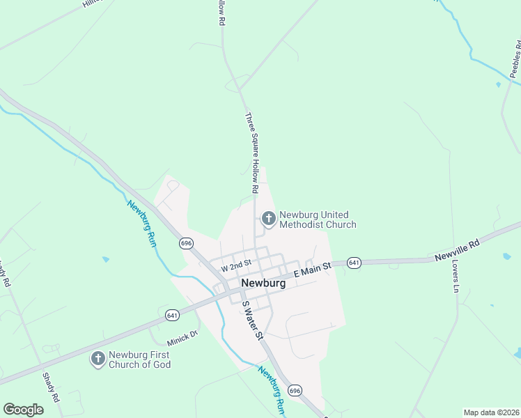 map of restaurants, bars, coffee shops, grocery stores, and more near 221 Three Square Hollow Road in Newburg