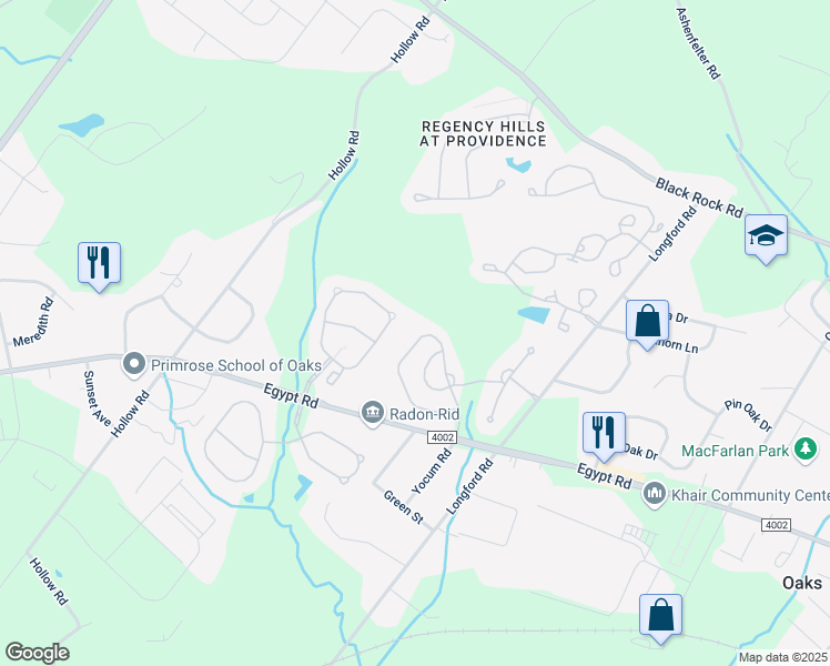 map of restaurants, bars, coffee shops, grocery stores, and more near 163 Sloan Road in Phoenixville