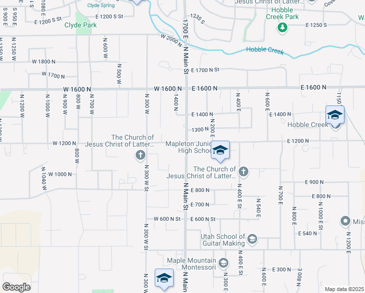 map of restaurants, bars, coffee shops, grocery stores, and more near 1185 North Main Street in Mapleton