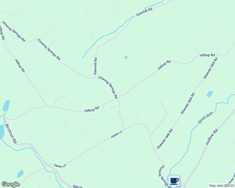 map of restaurants, bars, coffee shops, grocery stores, and more near 2601 Flowing Springs Road in Spring City