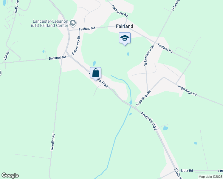 map of restaurants, bars, coffee shops, grocery stores, and more near 682 Fruitville Pike in Manheim