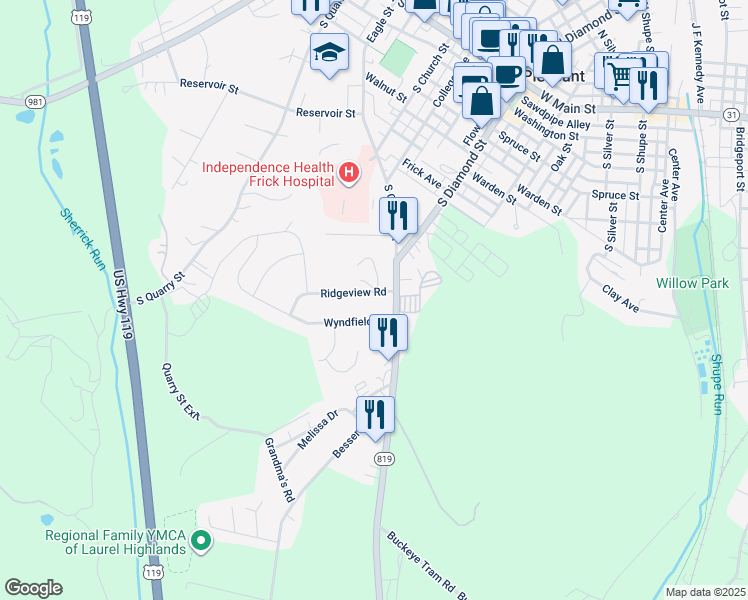 map of restaurants, bars, coffee shops, grocery stores, and more near in Mount Pleasant