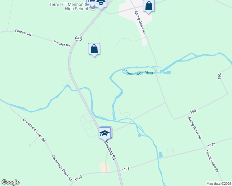 map of restaurants, bars, coffee shops, grocery stores, and more near 1455 Turkey Farm Road in East Earl