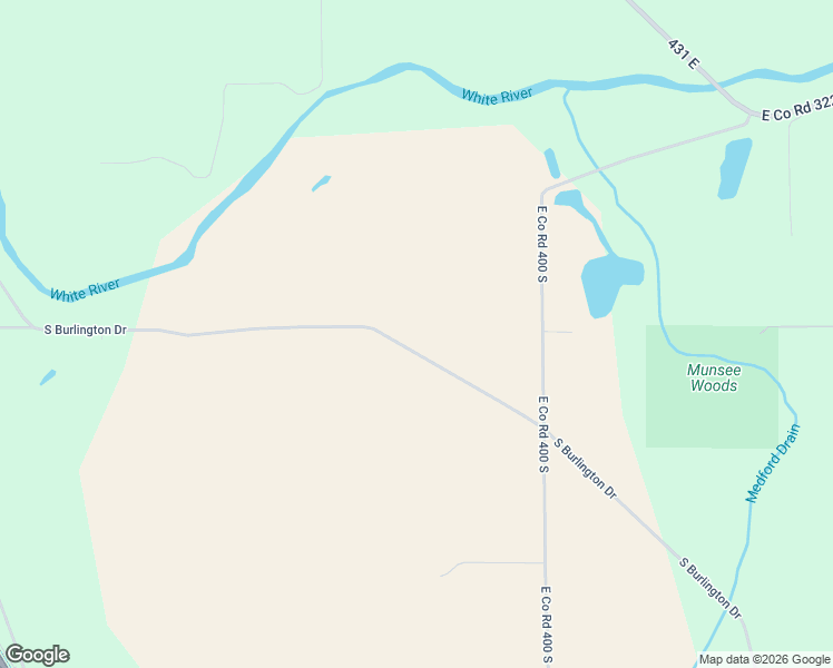 map of restaurants, bars, coffee shops, grocery stores, and more near 5812 South Burlington Drive in Muncie