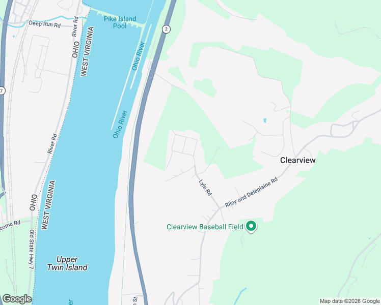 map of restaurants, bars, coffee shops, grocery stores, and more near 101 Rogers Rd in Wheeling