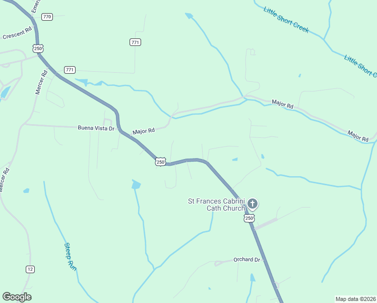 map of restaurants, bars, coffee shops, grocery stores, and more near 72803 Colerain Road in Dillonvale