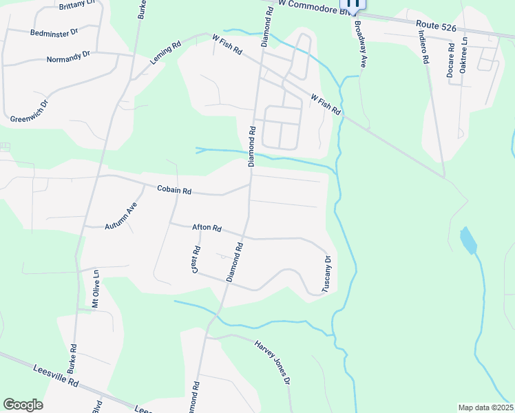 map of restaurants, bars, coffee shops, grocery stores, and more near 456 Diamond Road in Jackson Township
