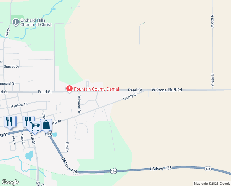 map of restaurants, bars, coffee shops, grocery stores, and more near 1621 Liberty Street in Covington