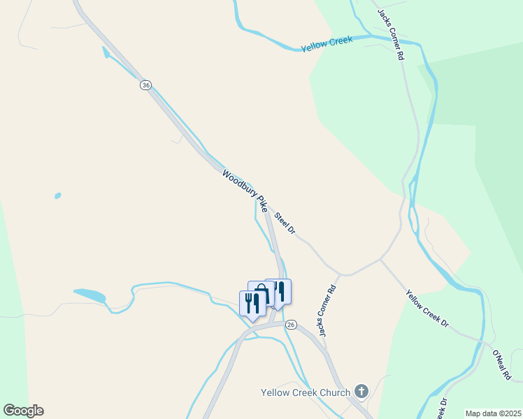 map of restaurants, bars, coffee shops, grocery stores, and more near 236-298 Woodbury Pike in Hopewell