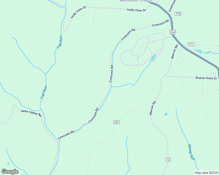 map of restaurants, bars, coffee shops, grocery stores, and more near 72782 Crescent Road in Saint Clairsville