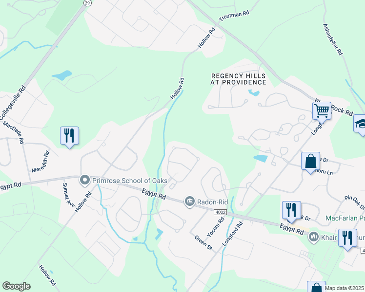 map of restaurants, bars, coffee shops, grocery stores, and more near 141 Sloan Road in Phoenixville