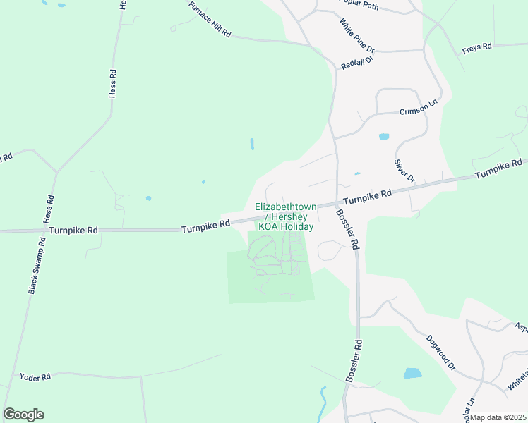 map of restaurants, bars, coffee shops, grocery stores, and more near 96 Garilee Lane in Elizabethtown