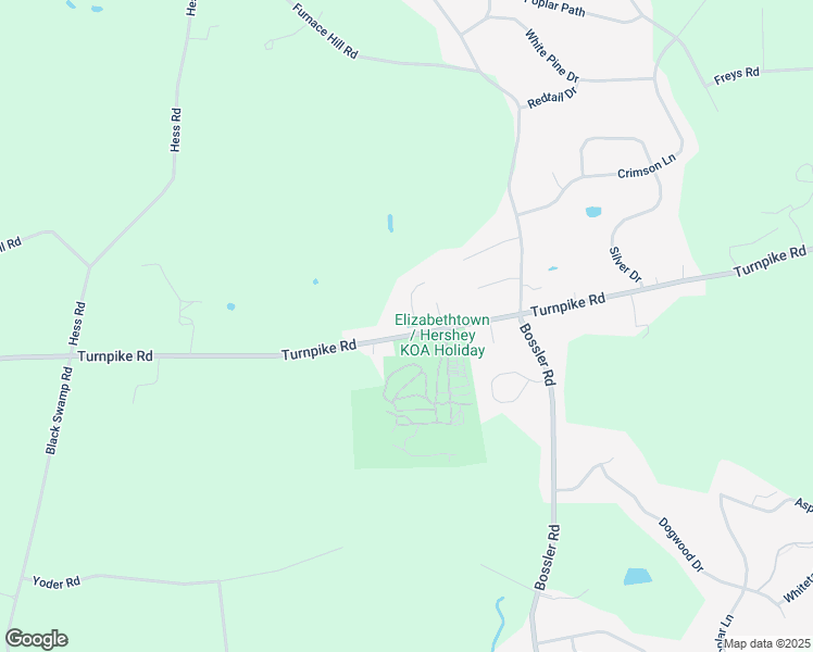 map of restaurants, bars, coffee shops, grocery stores, and more near 96 Garilee Lane in Elizabethtown