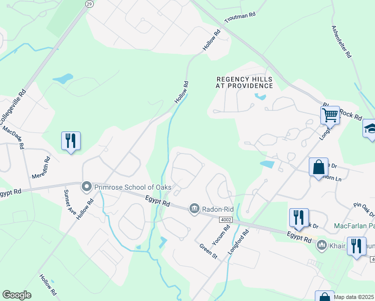 map of restaurants, bars, coffee shops, grocery stores, and more near 141 Sloan Road in Phoenixville