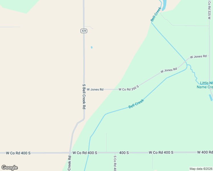 map of restaurants, bars, coffee shops, grocery stores, and more near 6600 West Jones Road in Muncie