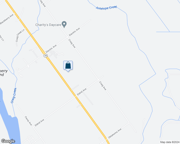 map of restaurants, bars, coffee shops, grocery stores, and more near 12005 Craig Avenue in Red Bluff