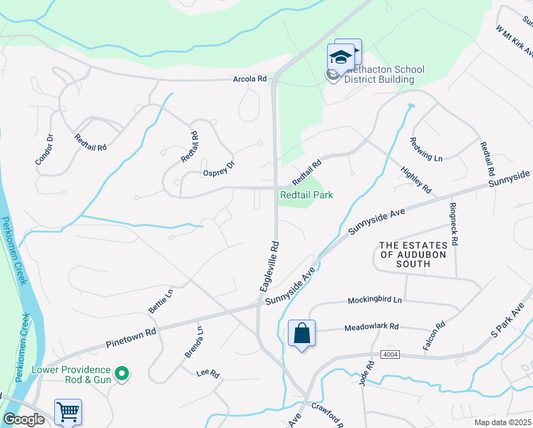 map of restaurants, bars, coffee shops, grocery stores, and more near 1104 Goshawk Circle in Eagleville