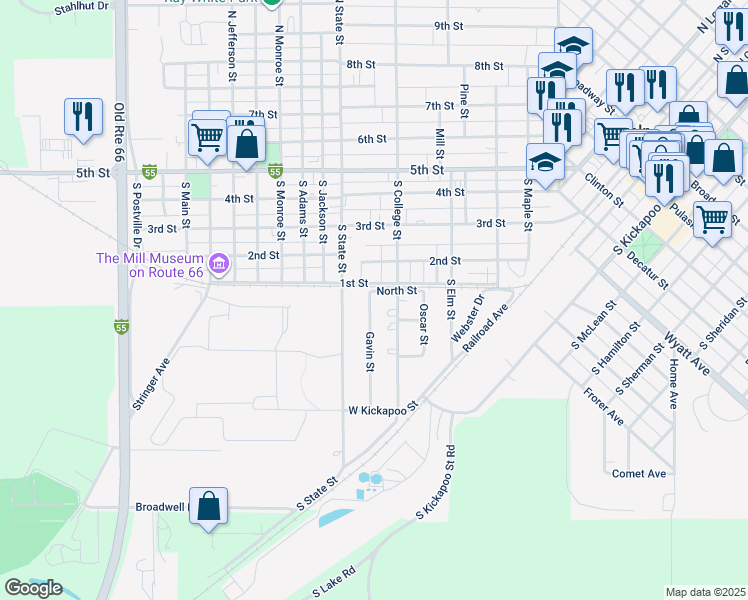 map of restaurants, bars, coffee shops, grocery stores, and more near 2 Gavin Street in Lincoln