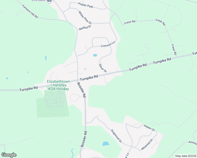 map of restaurants, bars, coffee shops, grocery stores, and more near 1756 Turnpike Road in Elizabethtown