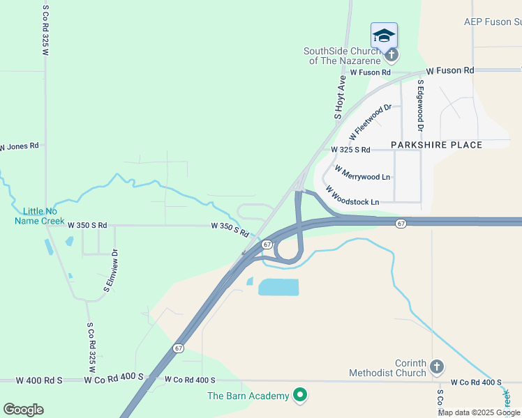 map of restaurants, bars, coffee shops, grocery stores, and more near 4100-4298 West Horseshoe Drive in Muncie
