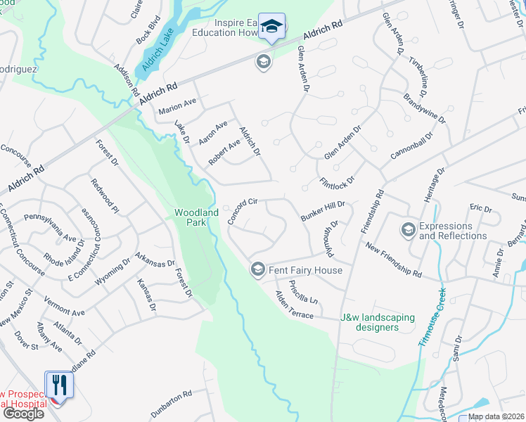 map of restaurants, bars, coffee shops, grocery stores, and more near 37 Providence Lane in Howell Township