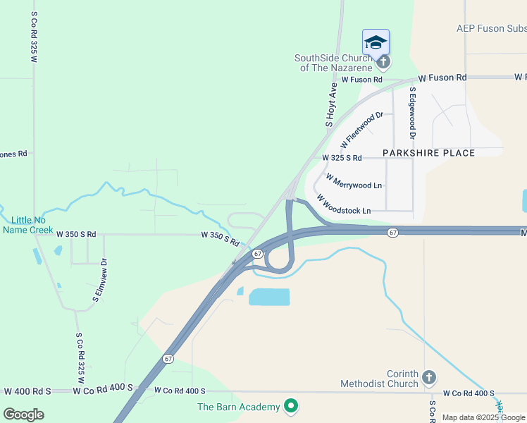 map of restaurants, bars, coffee shops, grocery stores, and more near 4100 West Horseshoe Drive in Muncie