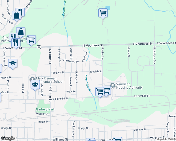 map of restaurants, bars, coffee shops, grocery stores, and more near 1100 Glenwood Drive in Danville