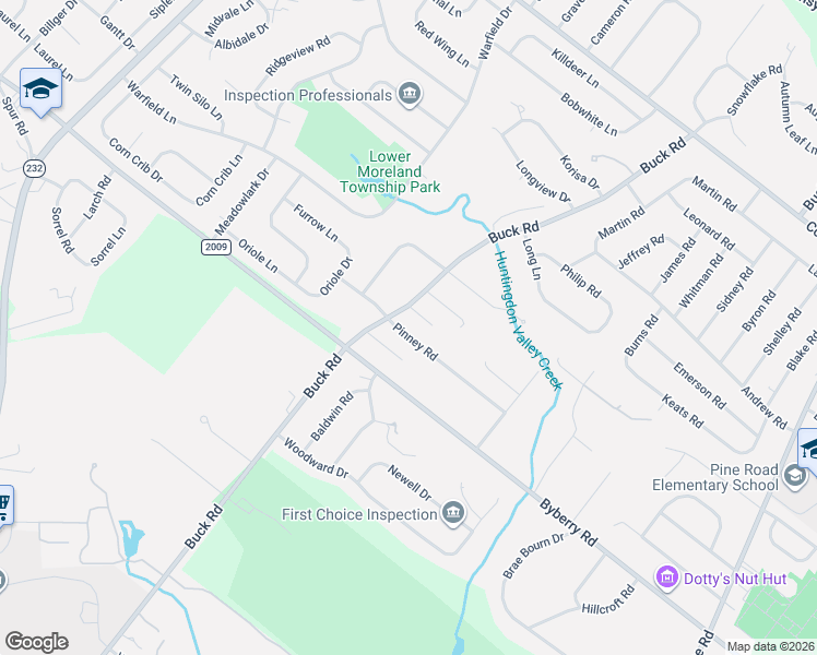 map of restaurants, bars, coffee shops, grocery stores, and more near 638 Pinney Road in Montgomery County