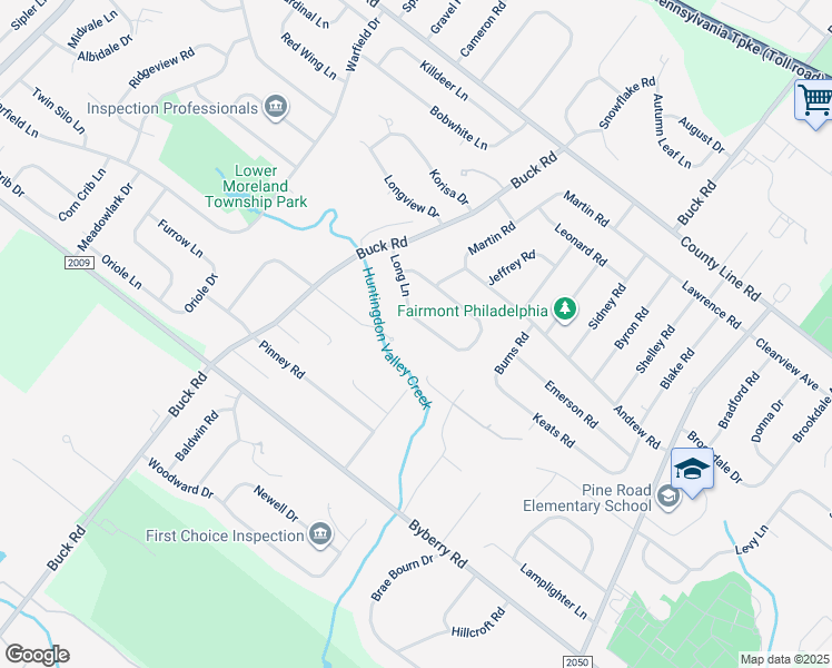 map of restaurants, bars, coffee shops, grocery stores, and more near 526 Long Lane in Montgomery County