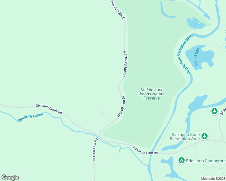 map of restaurants, bars, coffee shops, grocery stores, and more near 18936 North 1000 East Road in Oakwood