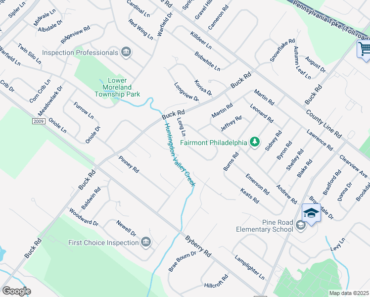 map of restaurants, bars, coffee shops, grocery stores, and more near 538 Long Lane in Montgomery County