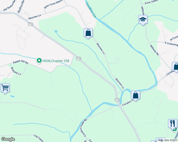 map of restaurants, bars, coffee shops, grocery stores, and more near 1518 East Newport Road in Lititz