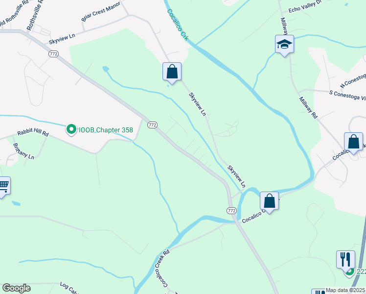 map of restaurants, bars, coffee shops, grocery stores, and more near 1519 East Newport Road in Lititz