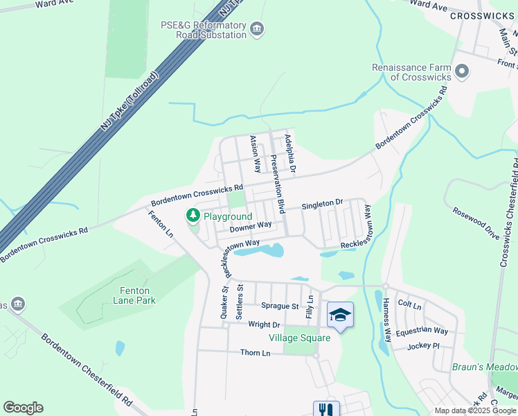 map of restaurants, bars, coffee shops, grocery stores, and more near 11 Alluvial Drive in Chesterfield Township
