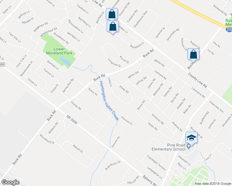 map of restaurants, bars, coffee shops, grocery stores, and more near 533 Long Lane in Montgomery County