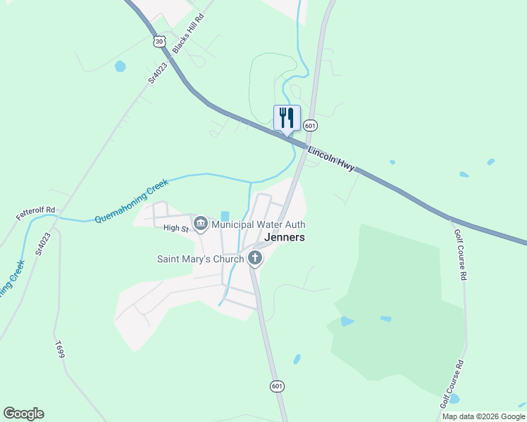 map of restaurants, bars, coffee shops, grocery stores, and more near 141 Middle Street in Jenners