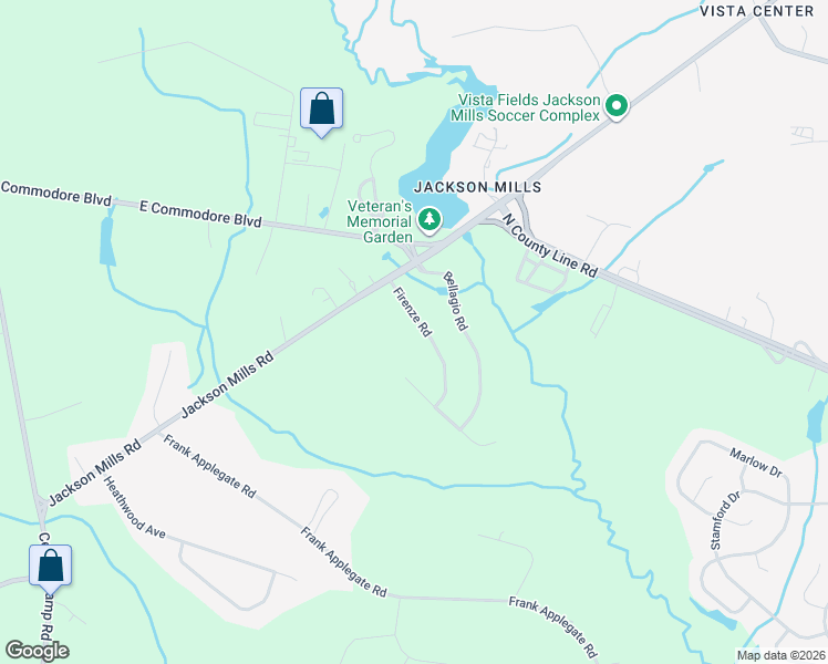 map of restaurants, bars, coffee shops, grocery stores, and more near 7 Firenze Road in Jackson Township
