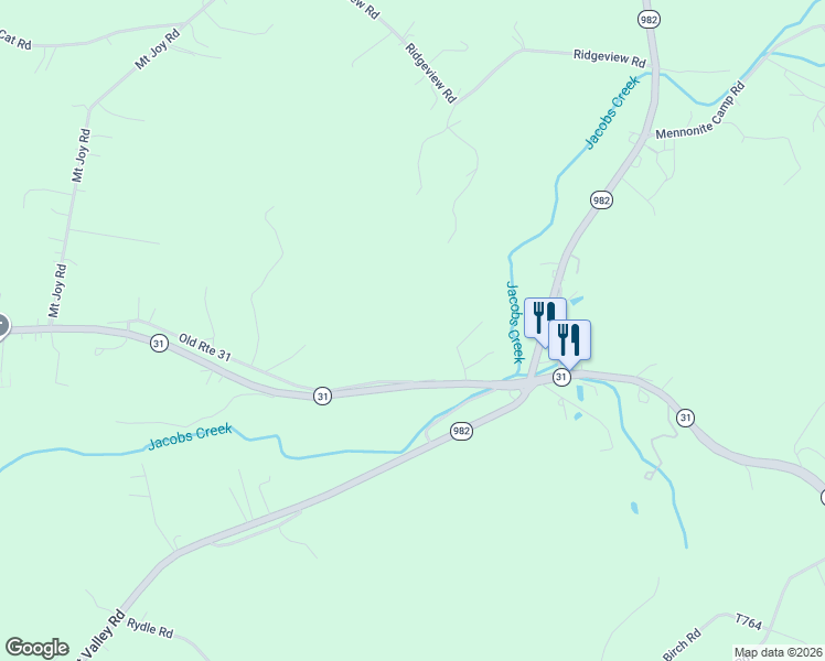 map of restaurants, bars, coffee shops, grocery stores, and more near 1165 Old Route 31 in Mount Pleasant