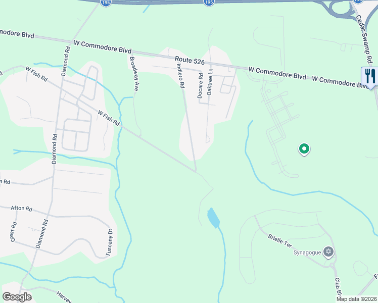 map of restaurants, bars, coffee shops, grocery stores, and more near 516 Indiero Road in Jackson Township
