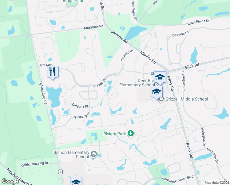 map of restaurants, bars, coffee shops, grocery stores, and more near 6748 Winemack Loop in Dublin