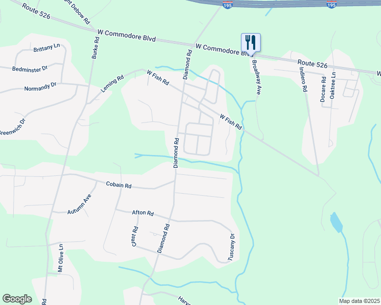 map of restaurants, bars, coffee shops, grocery stores, and more near 101 Antonia Drive in Jackson