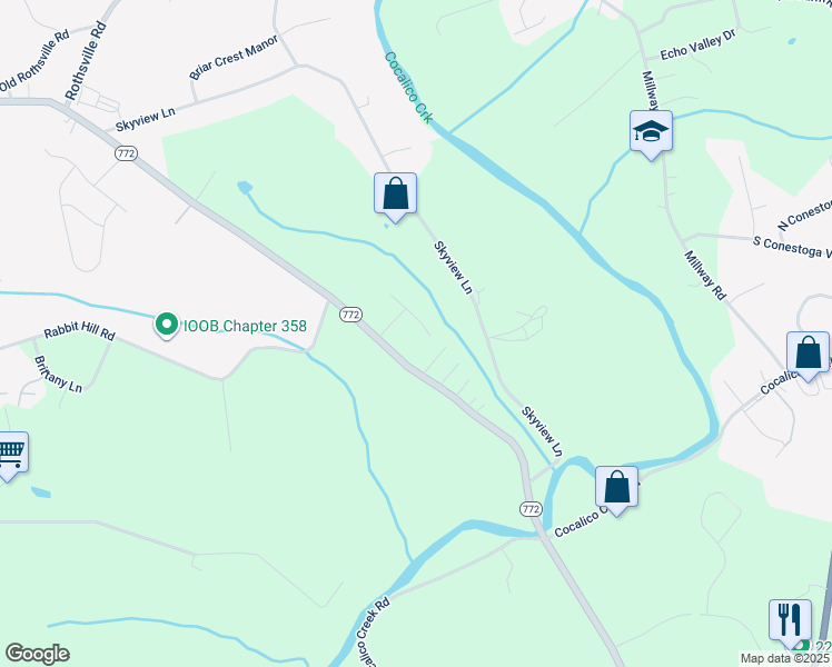 map of restaurants, bars, coffee shops, grocery stores, and more near 10 Sylvia Drive in Lititz