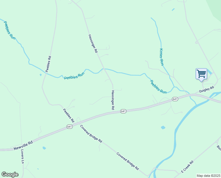 map of restaurants, bars, coffee shops, grocery stores, and more near 26 Hassinger Road in Newburg