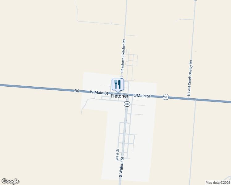 map of restaurants, bars, coffee shops, grocery stores, and more near in Fletcher